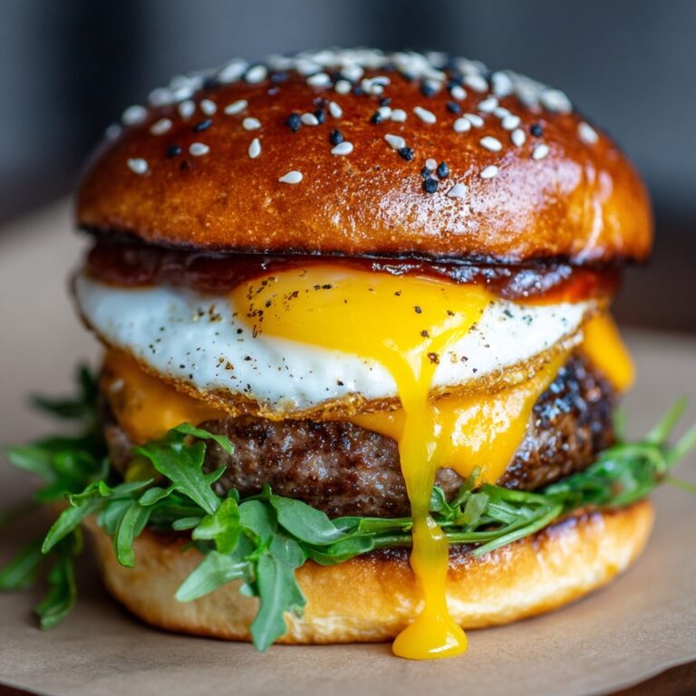 Burger with Fried Egg and Special Sauce Recipe