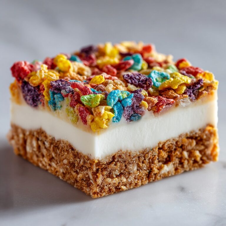Fruity Pebbles Cookie Cheesecake Bars Recipe