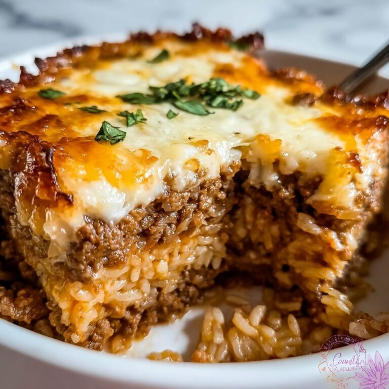 French Onion Ground Beef and Rice Casserole Recipe